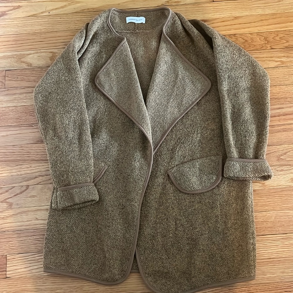 Brown knit cardigan